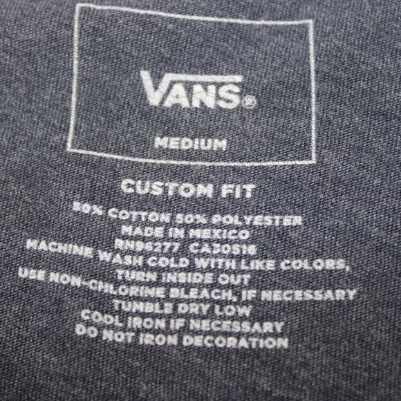 Vans Graphic Tee, Size M | Gray Logo T-Shirt | Skater Style - Picture 3 of 10